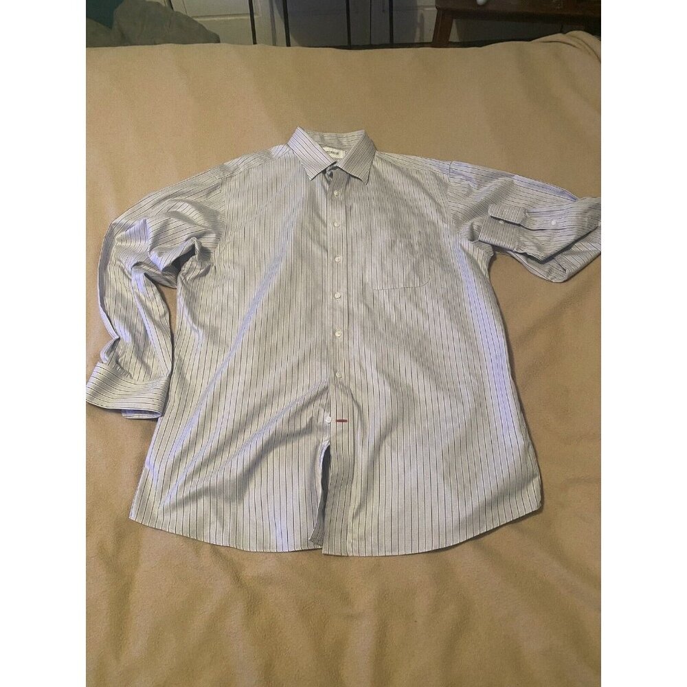 Cremieux Mens Shirt Button 100% Prima Cotton Long Sleeve 17/35 Large